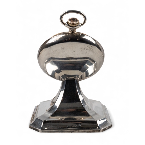 54 - Zenith & CoA silver pocket watch. The white dial with black numerals, gilt hands, and subsidiary... 