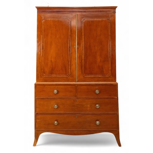 A mahogany linen pressThis linen press was purchased by Baroness ...