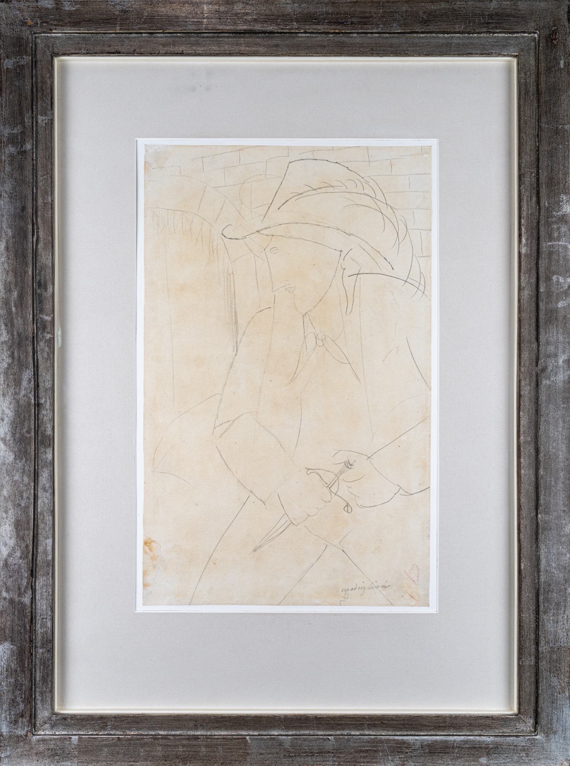 Amedeo Modigliani (Italian, 1884-1920)Uomo con pugnale (Man with dagger ...