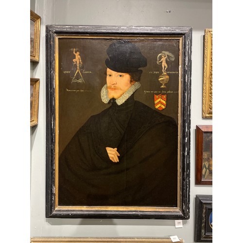 Attributed to George Gower (1540-1596)Portrait of a Gentleman, in hat ...
