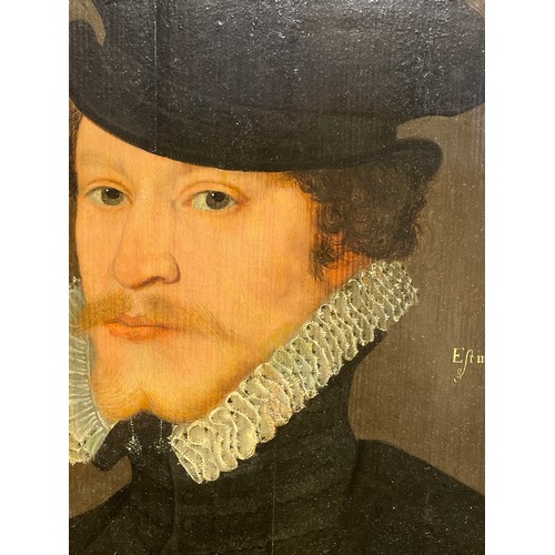 Attributed to George Gower (1540-1596)Portrait of a Gentleman, in hat ...