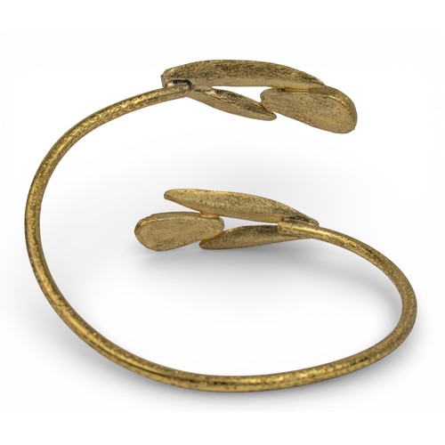 53 - A pair of Valentino gilt-metal pendant earrings and silver and gold-coloured metal bangles