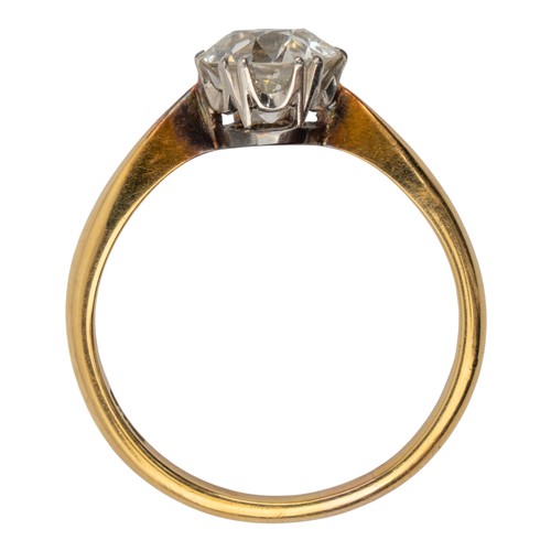 106 - A fine old-cut diamond ring, circa 1910The old brilliant-cut diamond weighing approx. 2.30 cts. Esti... 
