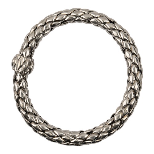 108 - Contemporary, ItalianA Chimento 18k white gold bracelet, of snake-link flexible formMarked and signe... 