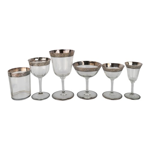 165 - A group of fifty-one silver mounted glasses
