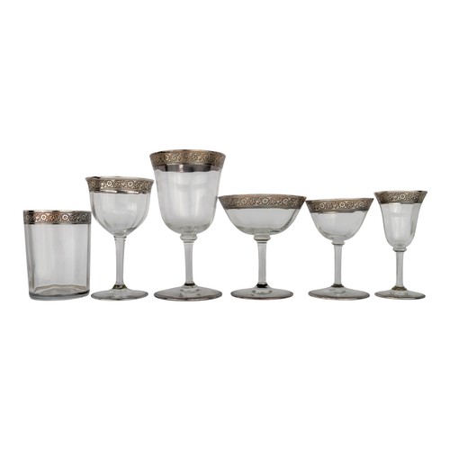 165 - A group of fifty-one silver mounted glasses