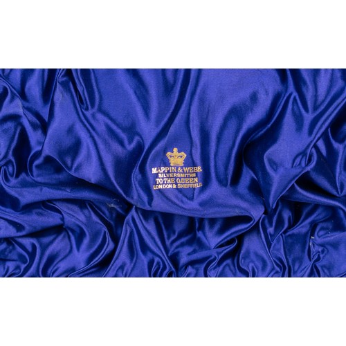 164 - VictorianA silver Mappin & Webb tea set contained in its original box. Including:[a] One tea pot... 