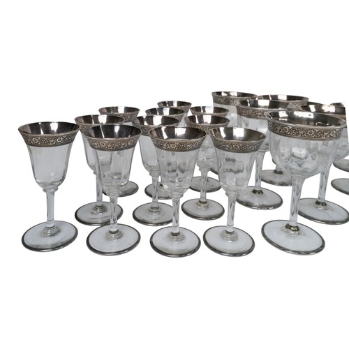 165 - A group of fifty-one silver mounted glasses