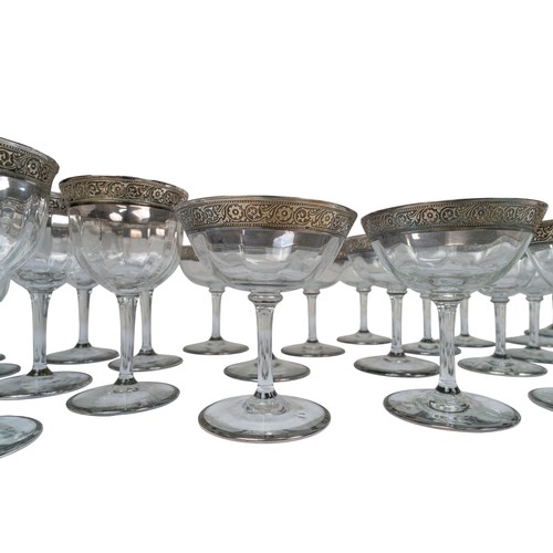 165 - A group of fifty-one silver mounted glasses