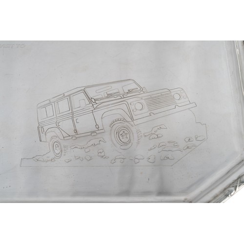 172 - A group of silver-plated items having belonged to Baroness Margaret ThatcherIncluding a tray commemo... 