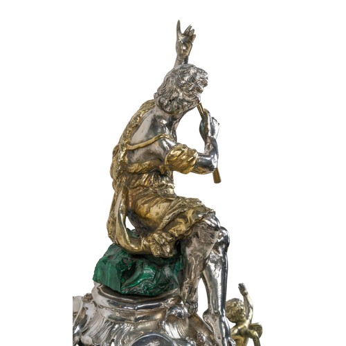 174 - An important Italian silver, silver-gilt and malachite centrepieceRome, circa 1720, Attributed to Gi... 
