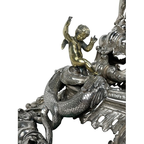 174 - An important Italian silver, silver-gilt and malachite centrepieceRome, circa 1720, Attributed to Gi... 