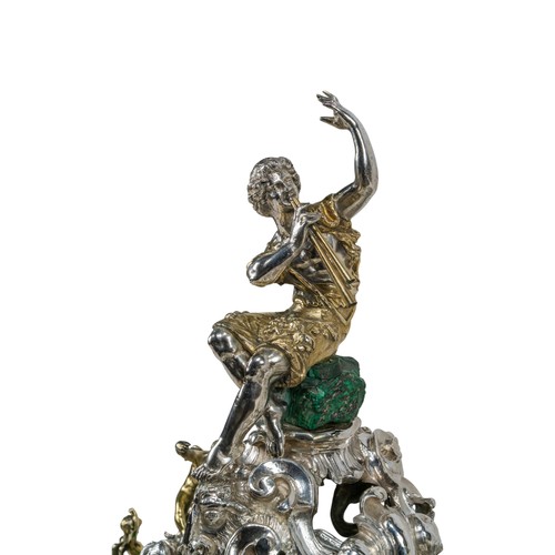 174 - An important Italian silver, silver-gilt and malachite centrepieceRome, circa 1720, Attributed to Gi... 