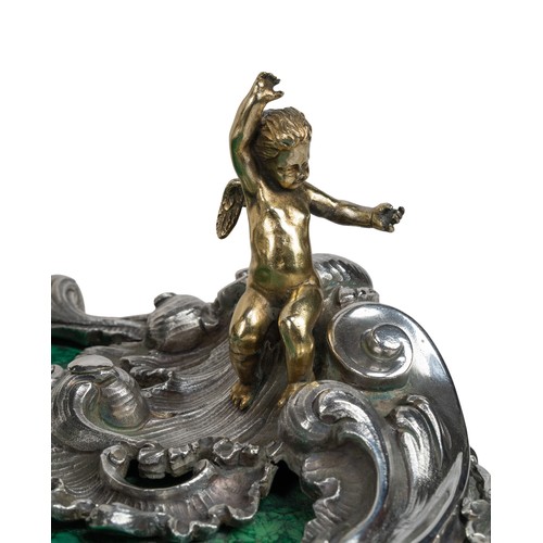 174 - An important Italian silver, silver-gilt and malachite centrepieceRome, circa 1720, Attributed to Gi... 