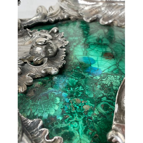 174 - An important Italian silver, silver-gilt and malachite centrepieceRome, circa 1720, Attributed to Gi... 