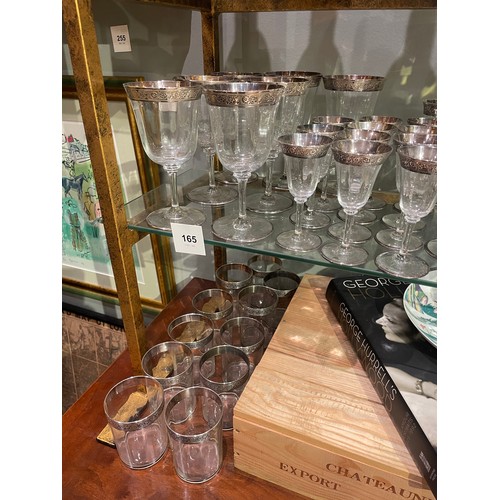 165 - A group of fifty-one silver mounted glasses