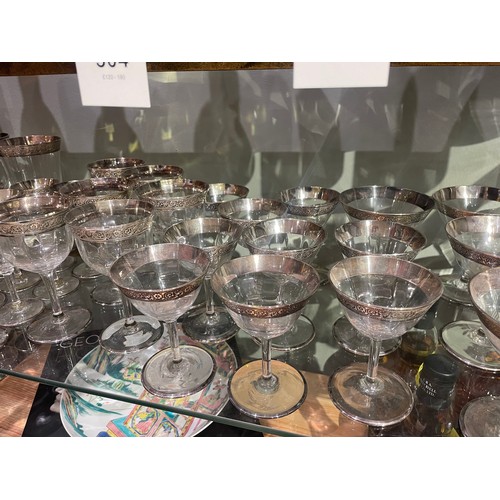 165 - A group of fifty-one silver mounted glasses