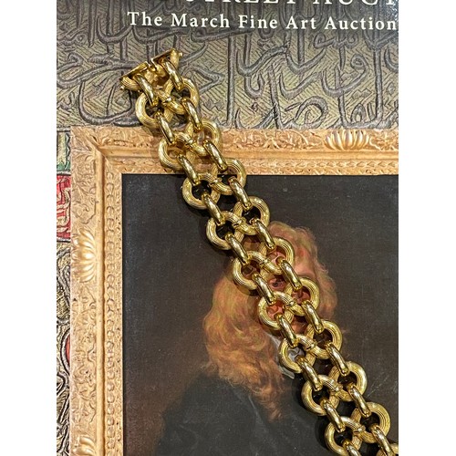 97 - An 18k gold figure-of-eight-link bracelet, circa 1950sTotal length: Approx. 21.5 cm.Total weight: Ap... 