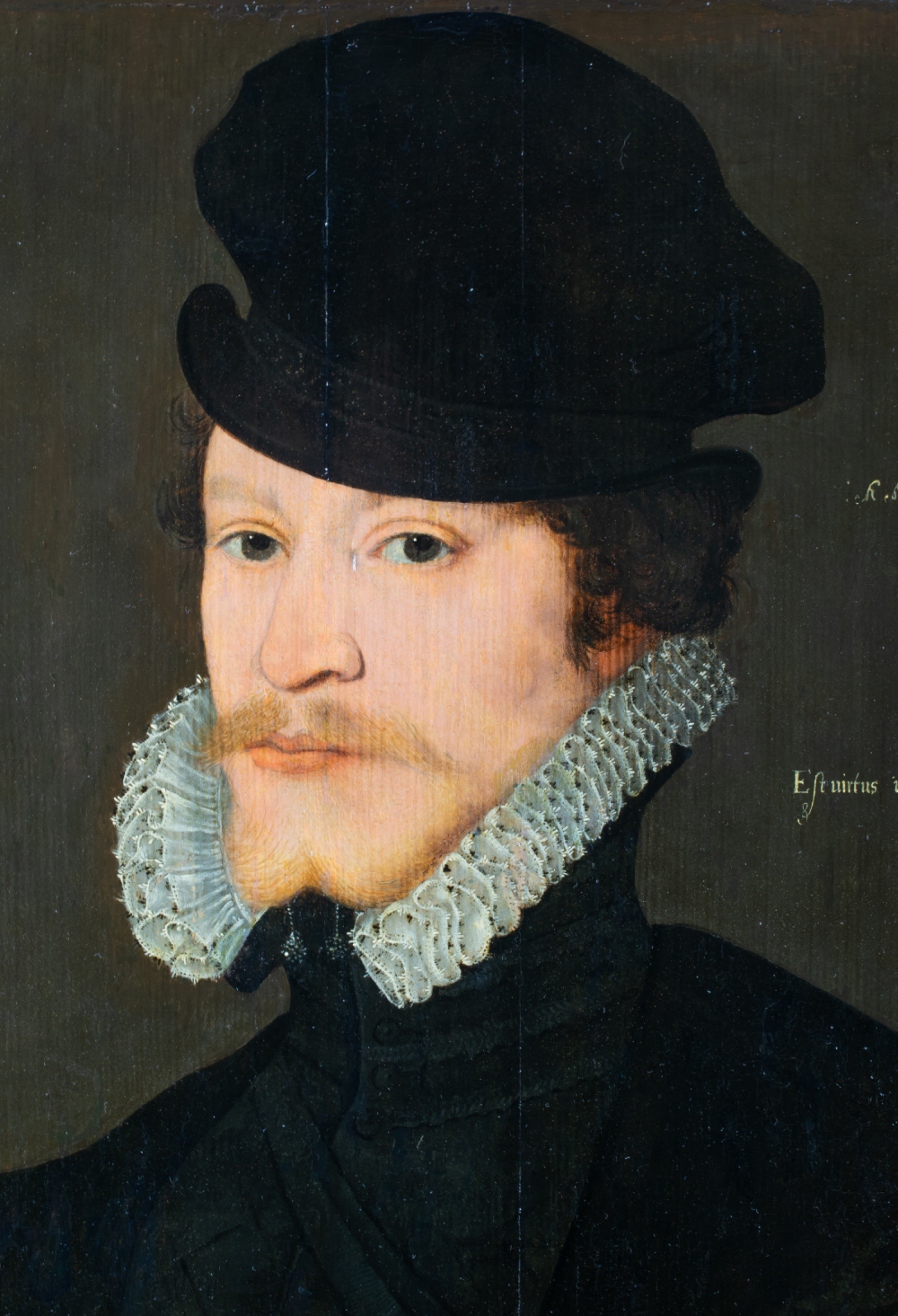 Attributed to George Gower (1540-1596)Portrait of a Gentleman, in hat ...