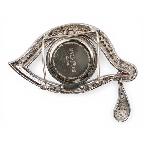 42 - A Salvador Dal&iacute; Eye of the Time watch brooch, circa 2003Dimensions: 6 cm. (W) x 3.3 cm. (H)... 