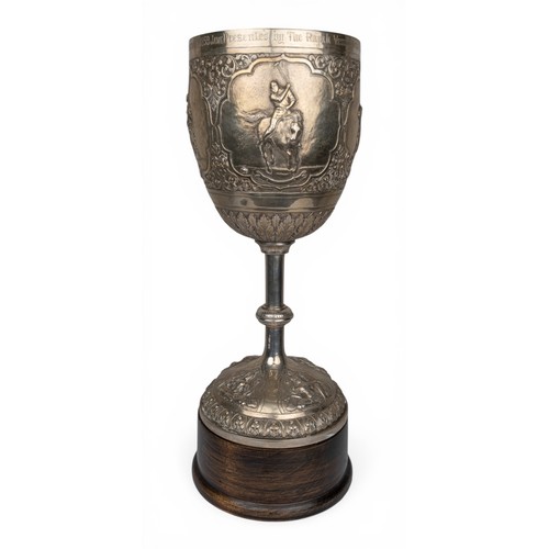 A large Madras Polo Tournament 1899 silver trophy, by F.P. BhumgaraWith ...