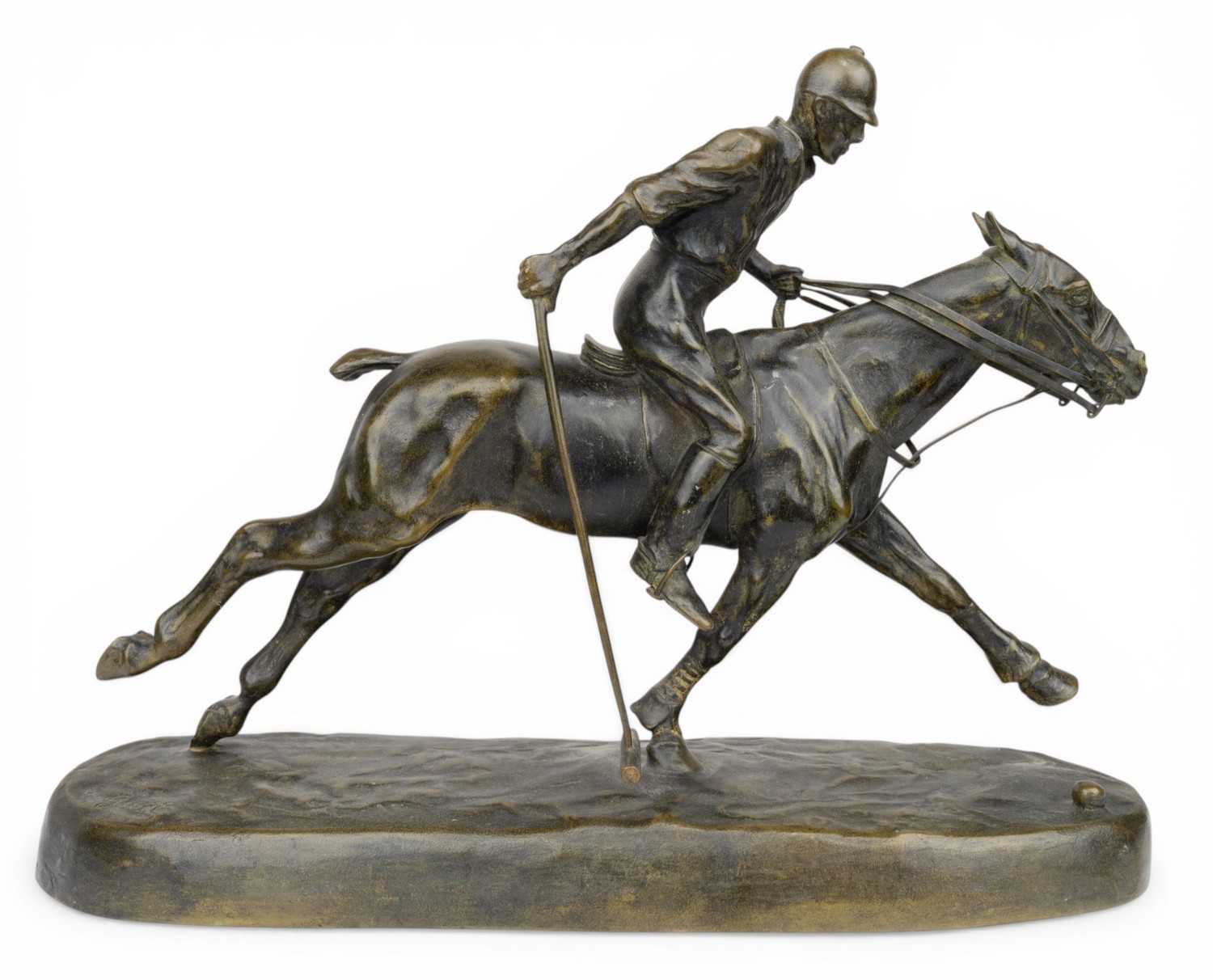 A Guiet (French, 20th Century)Going forwardBronzeSigned to the base ...