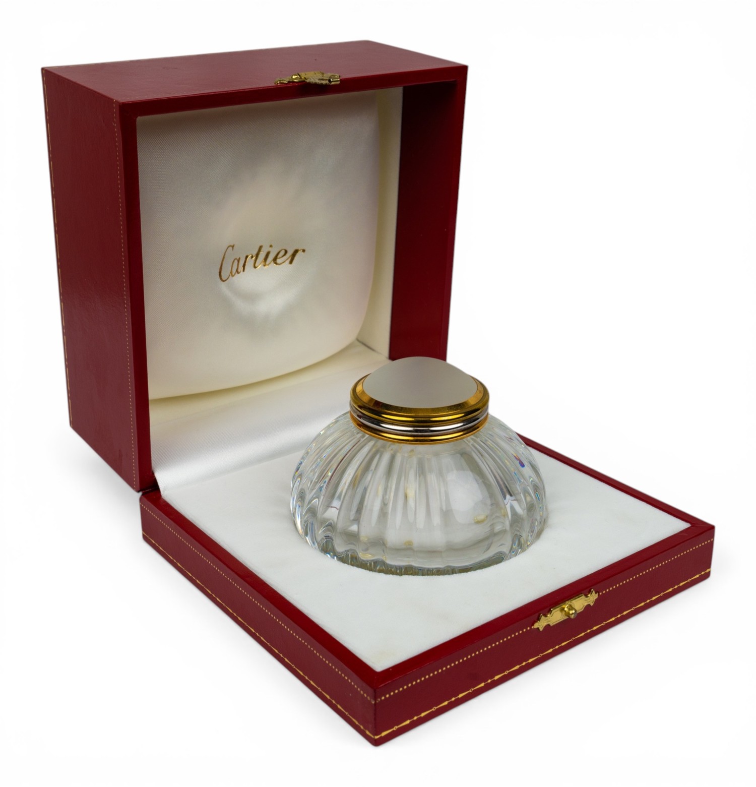 Cartier, a 'Must de Cartier' crystal trinity inkwellThe inkwell with ...