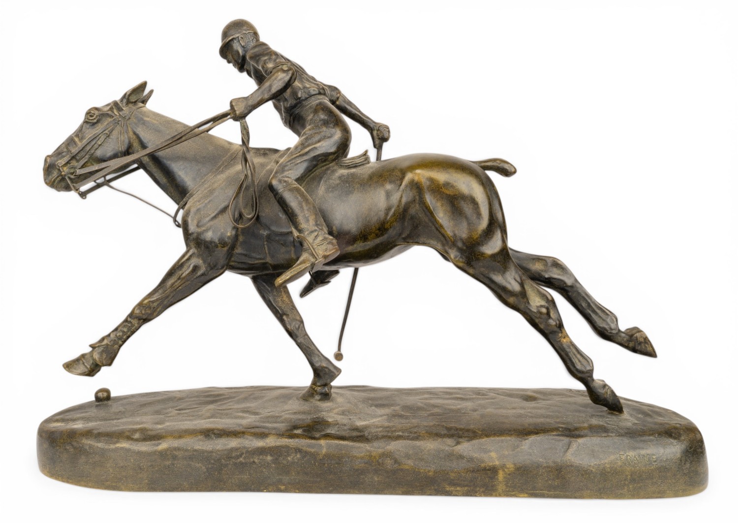 A Guiet (French, 20th Century)Going forwardBronzeSigned to the base ...