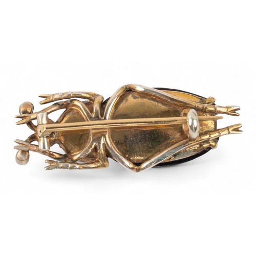 11 - VictorianAn unusual diamond and garnet bug broochThe two wings formed with bright red cabochon garne... 
