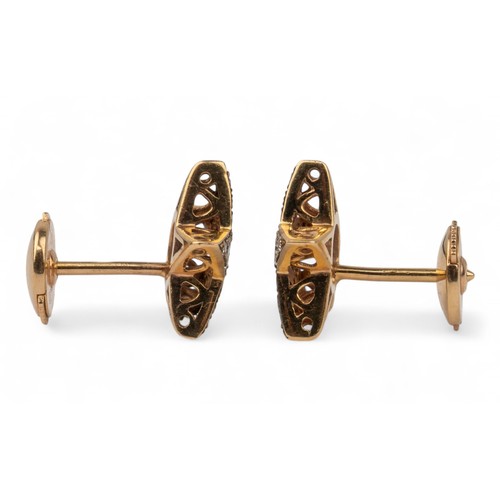 43 - Annoushka, A pair of pave-set diamond star earringsMounted in 18k yellow goldTotal weight: Approx. 3... 