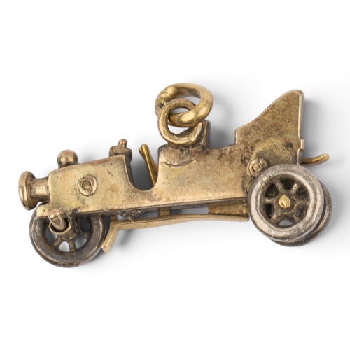 36 - Antique, A Dion-Bouton pendant, circa 1905In yellow gold and silver, set throughout with rose-cut di... 