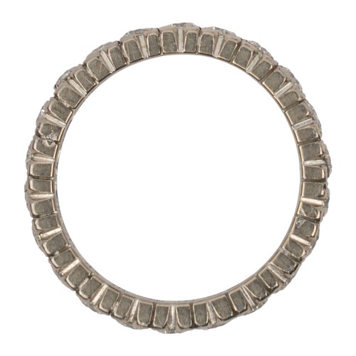 51 - French, A fine diamond full hoop ring, circa 1950Set with brilliant-cut diamonds. With French 18ct g... 
