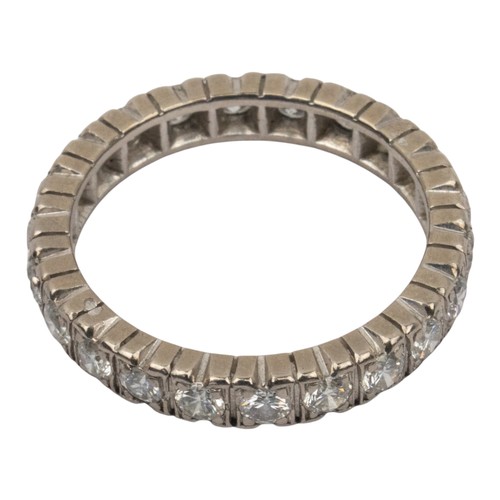 51 - French, A fine diamond full hoop ring, circa 1950Set with brilliant-cut diamonds. With French 18ct g... 