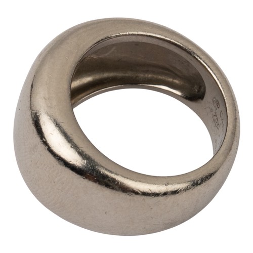 53 - Cartier, An 18ct white gold Nouvelle Vague dress ringSigned, numbered '609930,' and inscribed '1997'... 