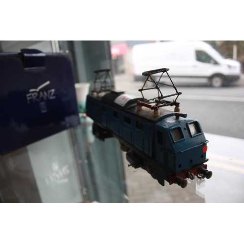 162 - A Rare O Gauge Promotional Electric Locomotive in the Style of British Railways Experimental Blue li... 