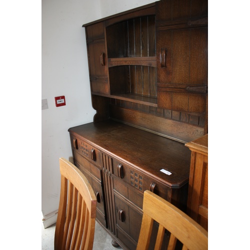 92 - Oak Dresser having Two Drawers and Four Cupboards