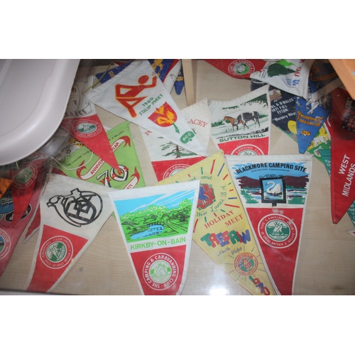 131 - Large Selection of Caravan Club Pennants from the 1960s, 1970s and 1980s- approximately 140