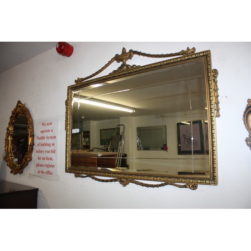 100 - Ornate Bevelled Mirror with Swag Urn Applique Top 36