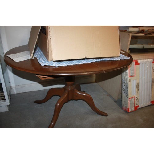 104 - One Mid Brown Ercol Single Pedestal Dining Table