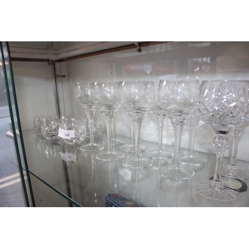107 - Eighteen Crystal Glasses