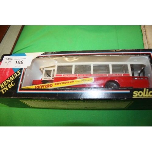 106 - Boxed Solido Paris Bus in Red and White