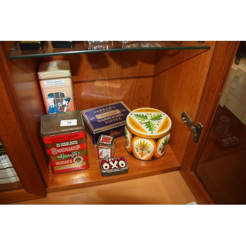 19 - Collection of Approximately Six Tin Boxes: Oxo, Shortbread, Toffee etc