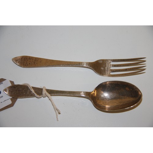 56 - Silver Christening Set (Spoon and Fork) by S.D. Neill Hallmark Dublin 1913 - 50 grams