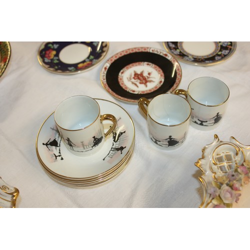 79 - Six Wedgwood Pin Dishes Plus a French (Incomplete) Coffee Set