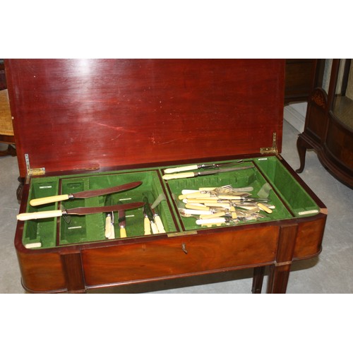 29 - Fold Out Canteen of Cutlery Cabinet by Elkington & Co. Approx. 36