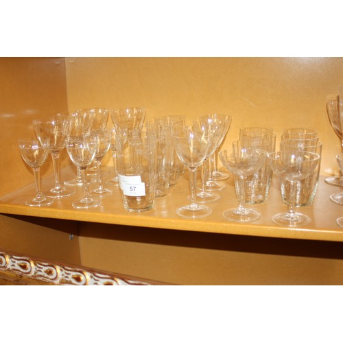 74 - Assorted Glassware (some etched)