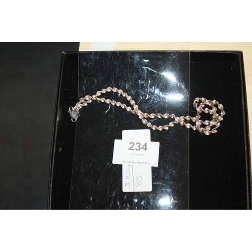 126 - Italian Silver Twist Necklace 8gms weight