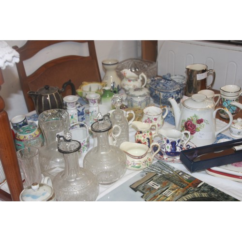 104 - Large Quantity Assorted Porcelain and Glass Items including Roy Kirkham, Royal Albert, Coalport, Sil... 
