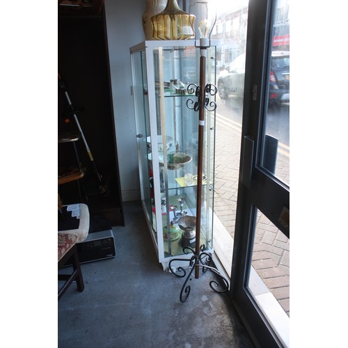 98 - Copper and Wrought Metal Standard Lamp and Shade