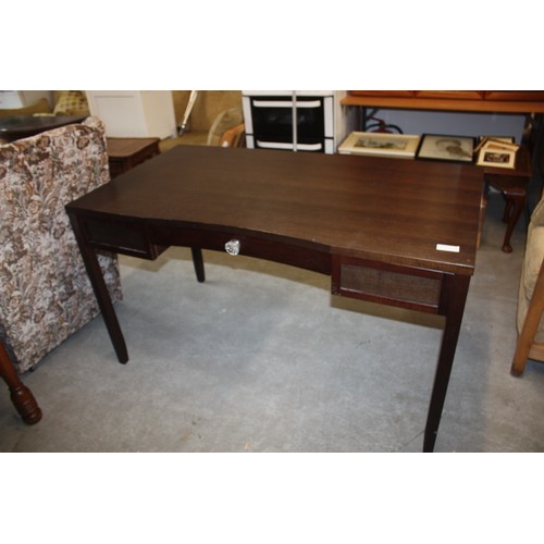 105 - Desk having Curved Front and Three Drawers in Dark 